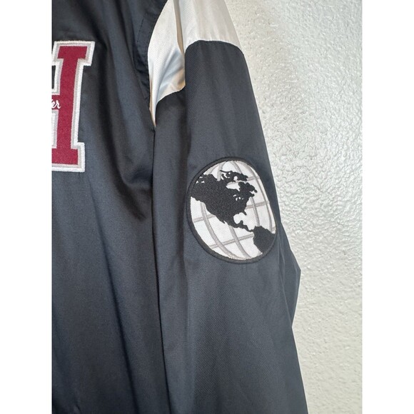 Varsity Bomber Button Up Jacket Hollister 99 Black Los Angeles California Sz M - Picture 4 of 16